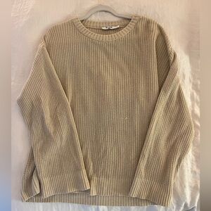 NA-KD oversized knit beige sweater